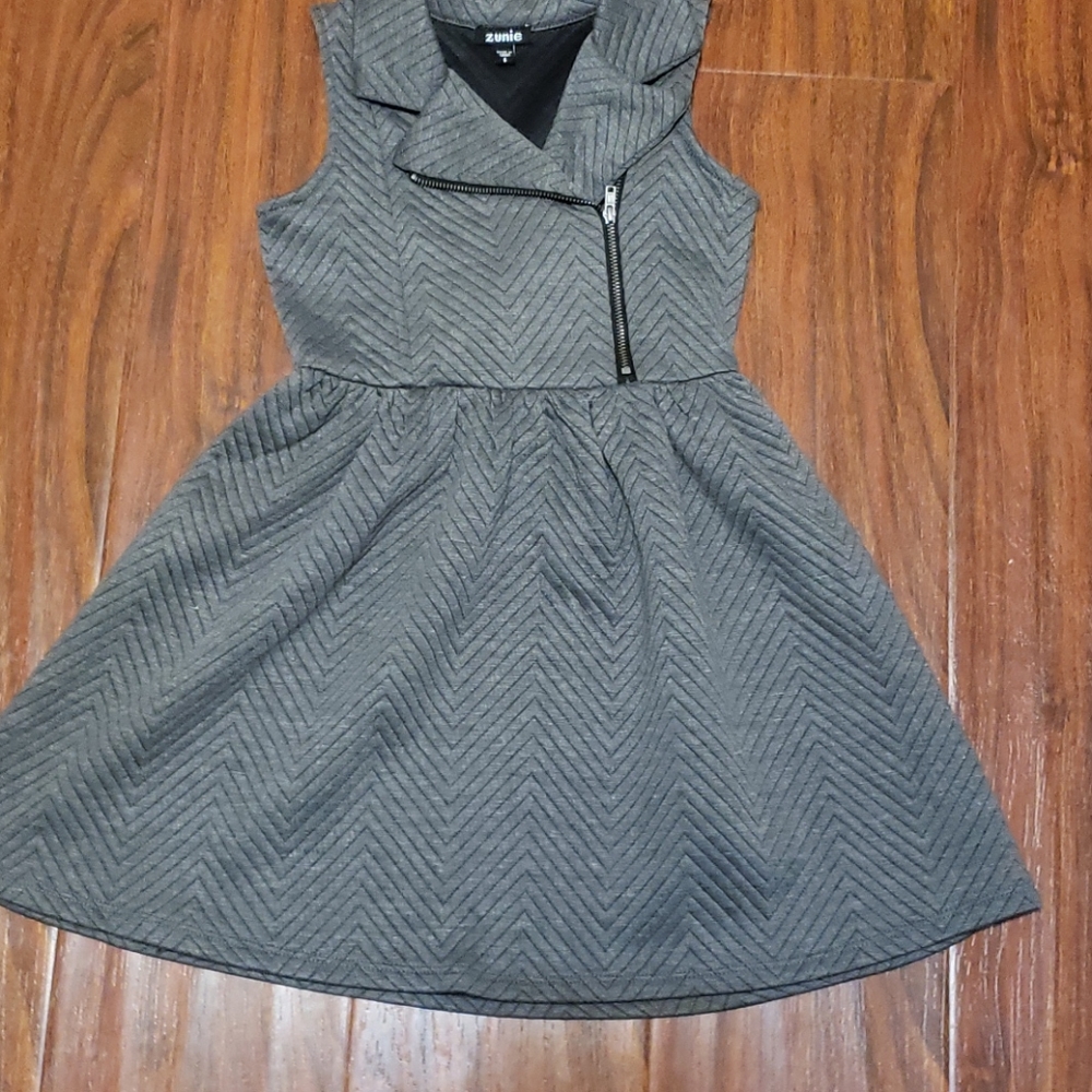 Grey zipper dress